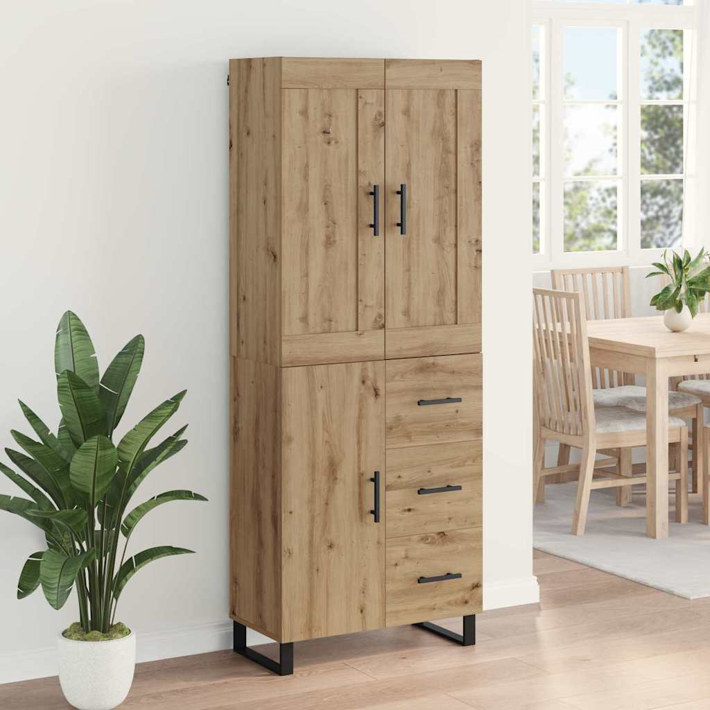 Highboard Artisan-Eiche 69,5 x 34 x 180 cm Holzwerkstoff