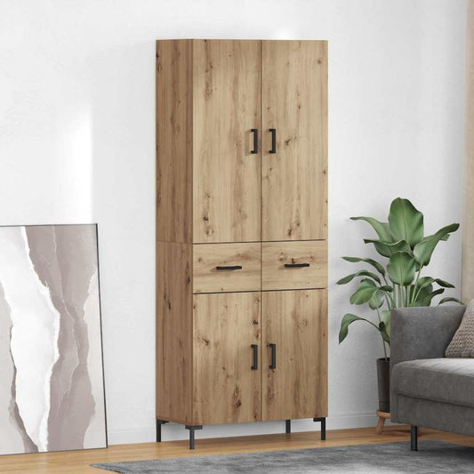 Highboard Artisan-Eiche 69,5 x 34 x 180 cm Holzwerkstoff