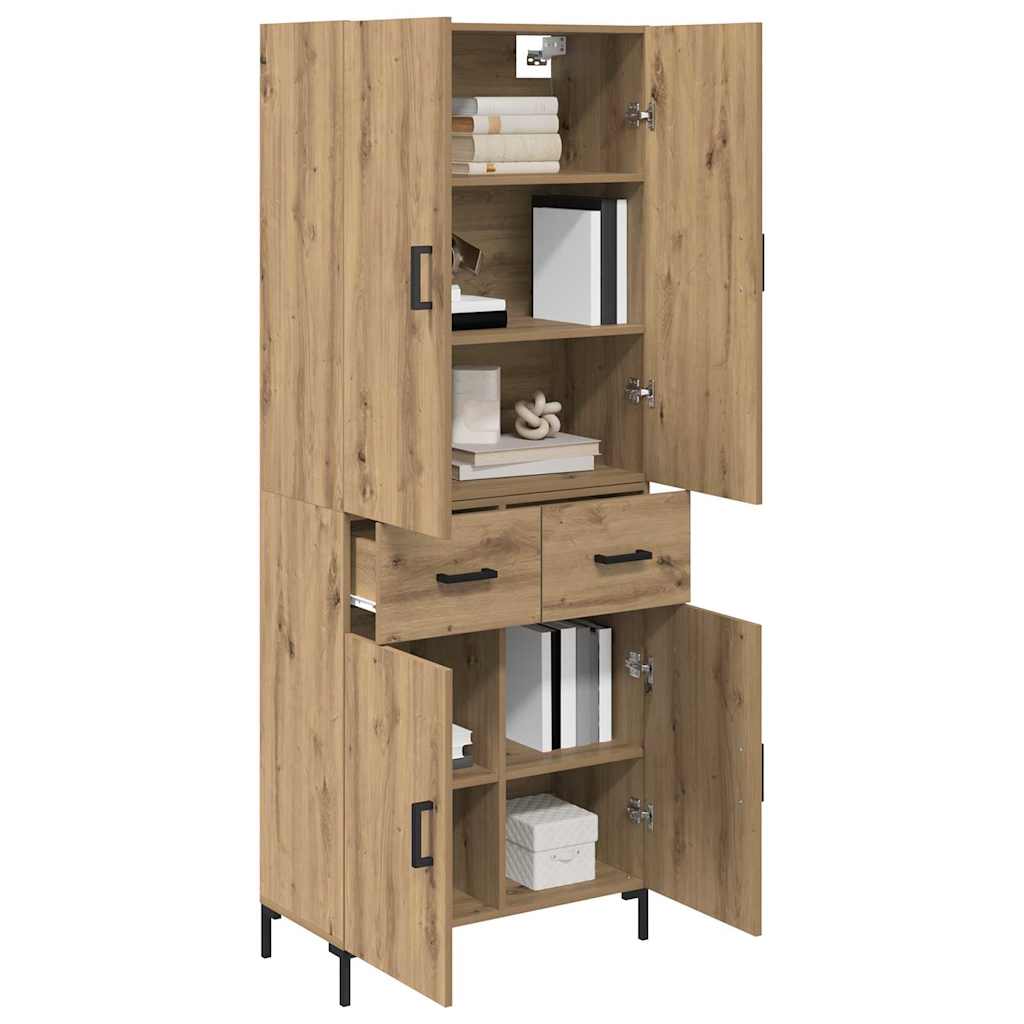 Highboard Artisan-Eiche 69,5 x 34 x 180 cm Holzwerkstoff