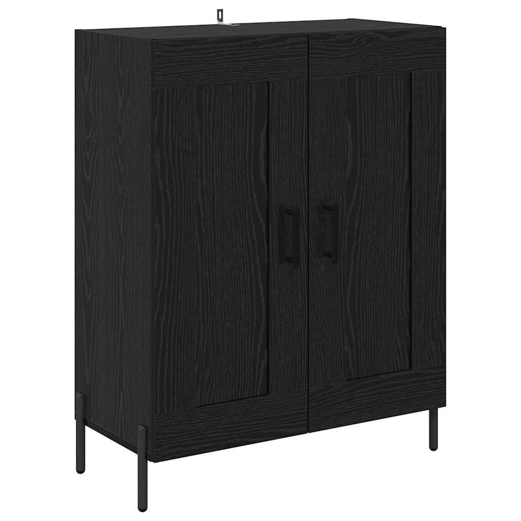 Highboard 2 pcs Schwarz Eichen-Optik Holzwerkstoff
