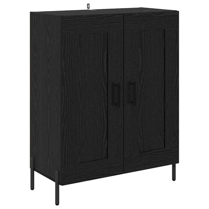 Highboard 2 pcs Schwarz Eichen-Optik Holzwerkstoff