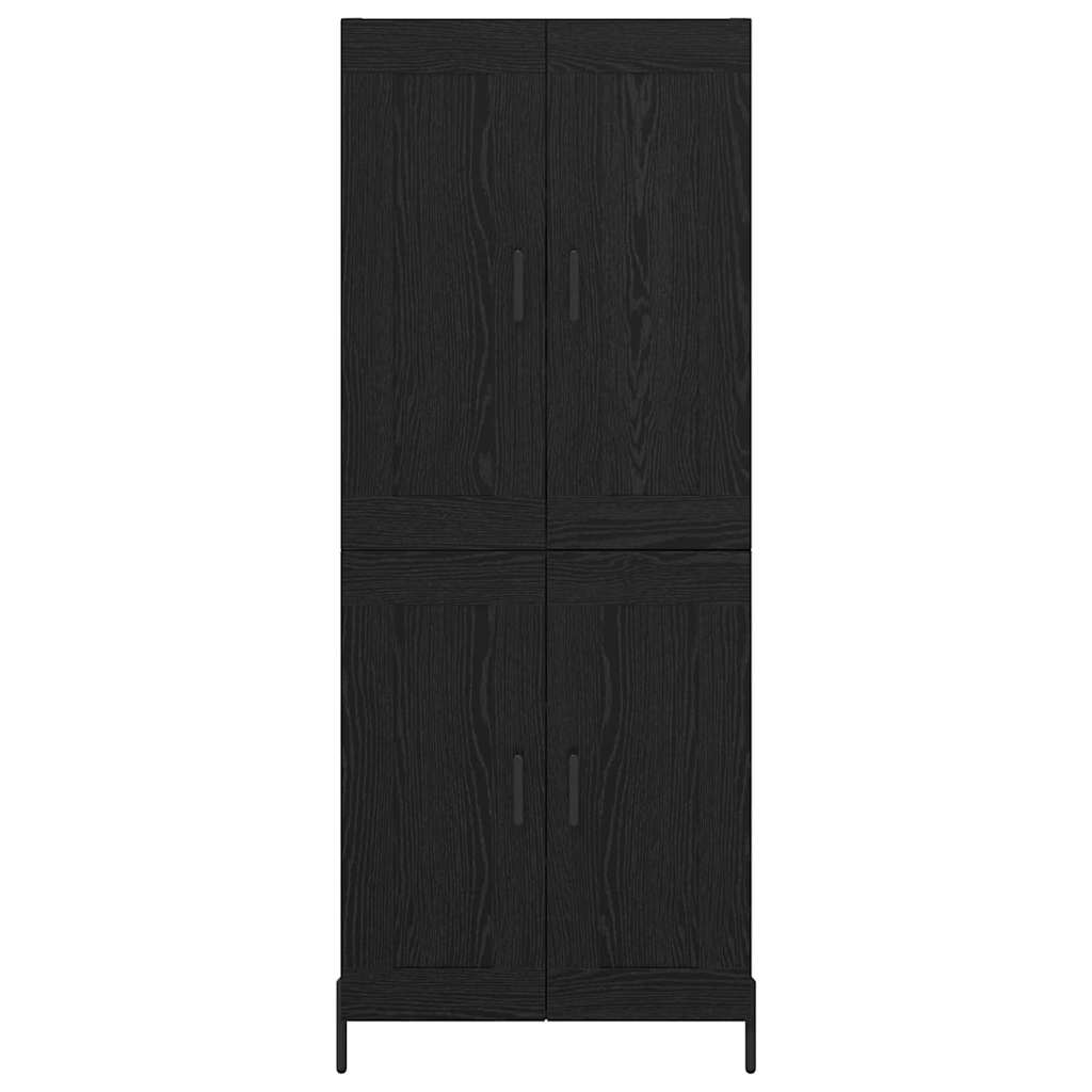 Highboard 2 pcs Schwarz Eichen-Optik Holzwerkstoff