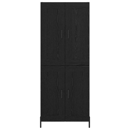 Highboard 2 pcs Schwarz Eichen-Optik Holzwerkstoff