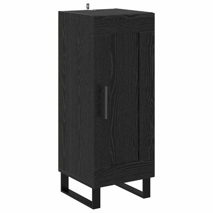 Highboard Schwarz Eichen-Optik 34,5 x 34 x 180 cm Holzwerkstoff