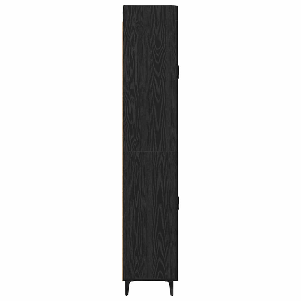Highboard Schwarz Eichen-Optik 69,5 x 34 x 180 cm Holzwerkstoff