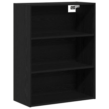 Highboard Schwarz Eichen-Optik 69,5 x 34 x 180 cm Holzwerkstoff