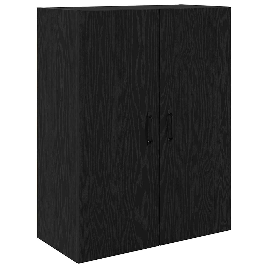 Highboard Schwarz Eichen-Optik 69,5 x 34 x 180 cm Holzwerkstoff
