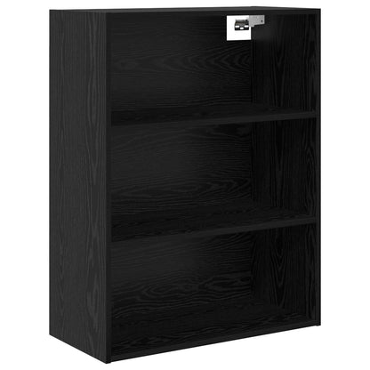 Highboard Schwarz Eichen-Optik 69,5 x 34 x 180 cm Holzwerkstoff