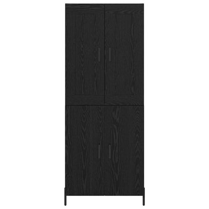 Highboard 2 pcs Schwarz Eichen-Optik Holzwerkstoff