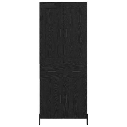 Highboard 2 pcs Schwarz Eichen-Optik Holzwerkstoff