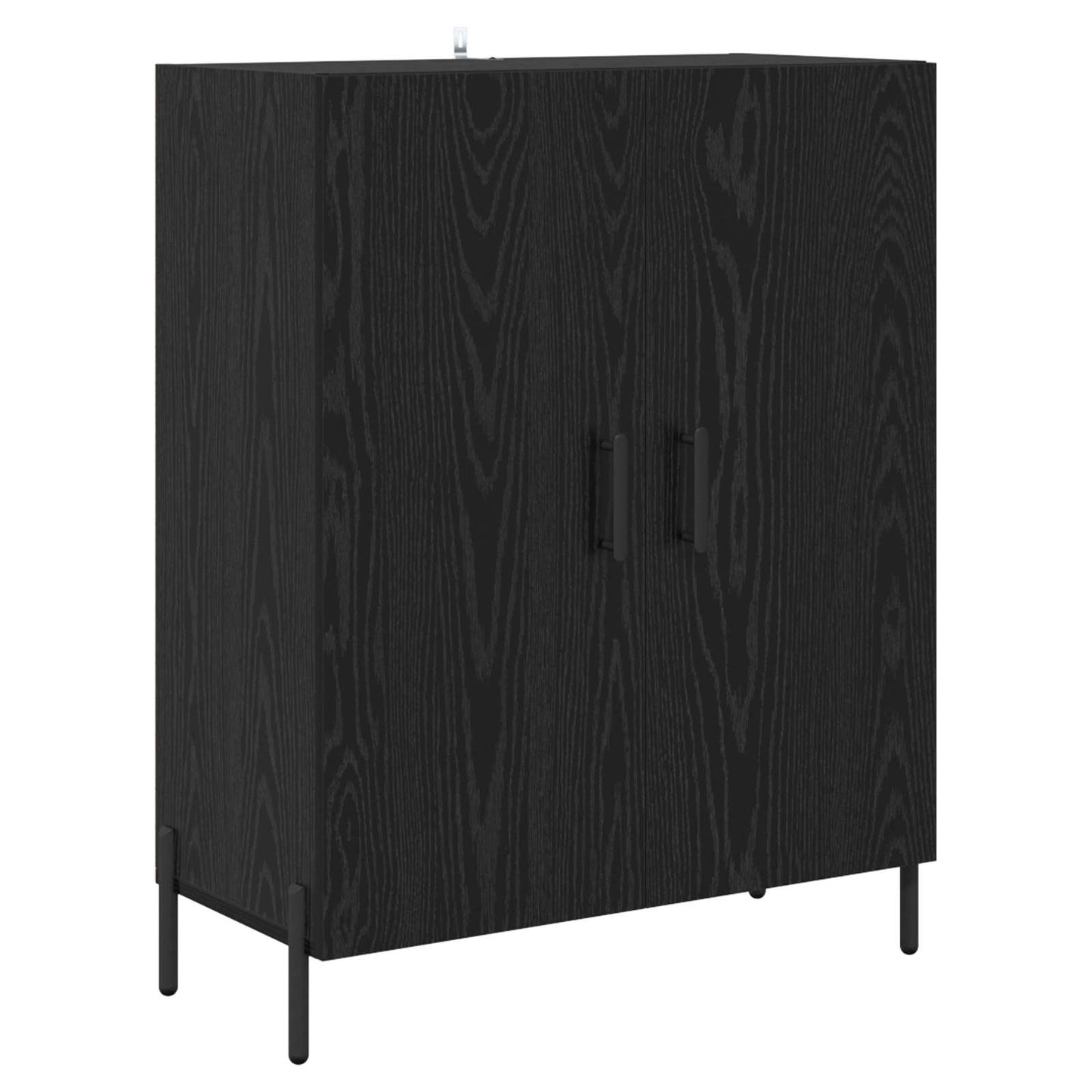 Highboard Schwarz Eichen-Optik 69,5 x 34 x 180 cm Holzwerkstoff