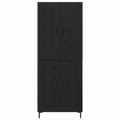 Highboard 2 pcs Schwarz Eichen-Optik Holzwerkstoff