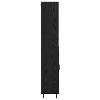 Highboard Schwarz Eichen-Optik 69,5 x 34 x 180 cm