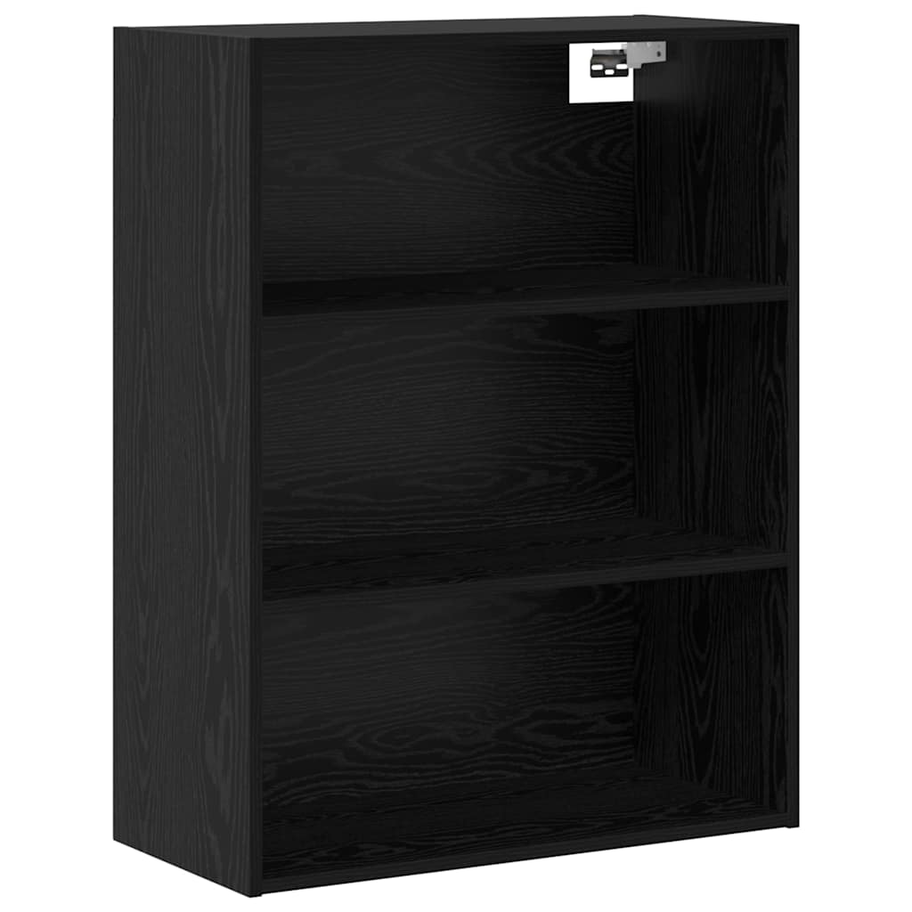 Highboard Schwarz Eichen-Optik 69,5 x 34 x 180 cm