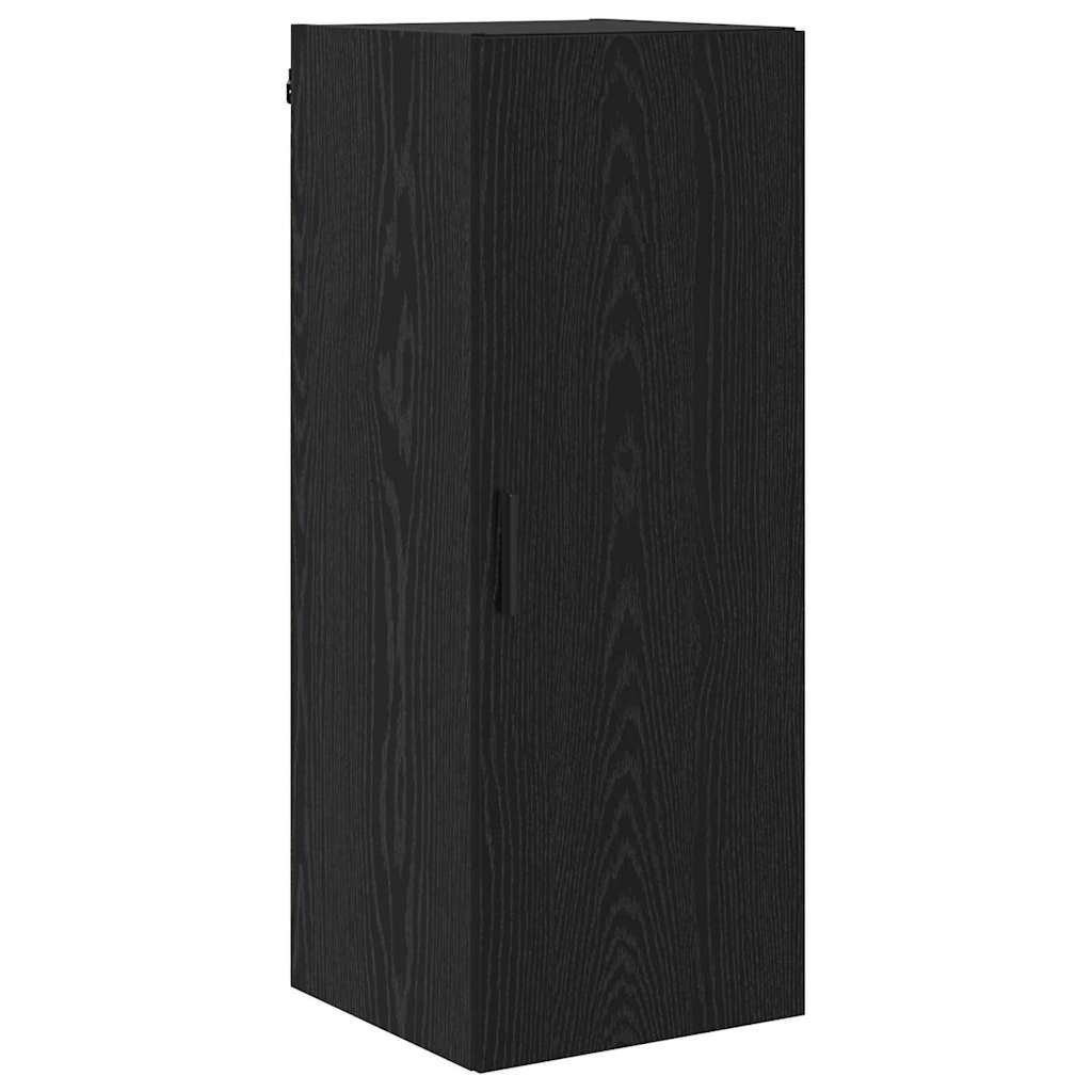 Highboard Schwarz Eichen-Optik 34,5 x 34 x 180 cm Holzwerkstoff