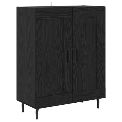 Highboard Schwarz Eichen-Optik 69,5 x 34 x 180 cm