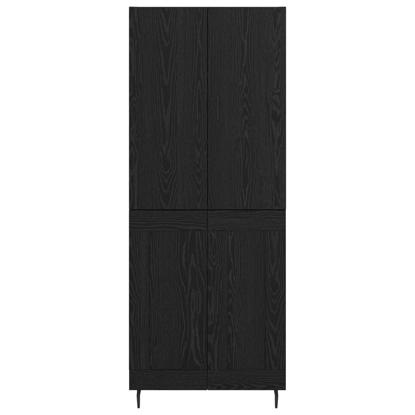 Highboard Schwarz Eichen-Optik 69,5 x 34 x 180 cm