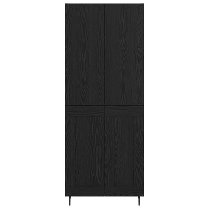 Highboard Schwarz Eichen-Optik 69,5 x 34 x 180 cm