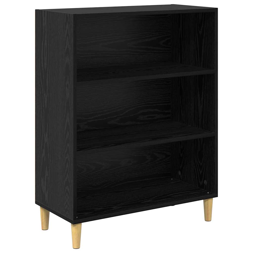 Highboard Schwarz Eichen-Optik 69,5 x 34 x 180 cm