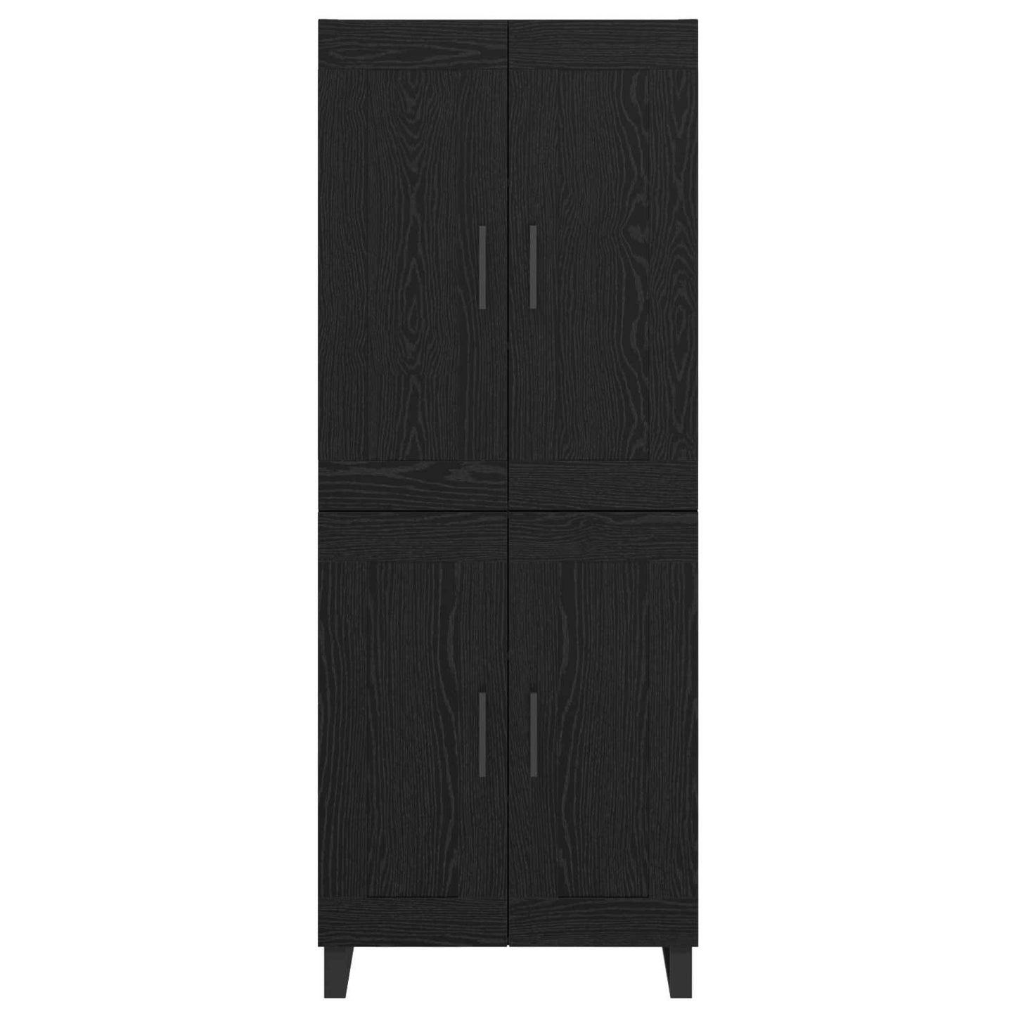 Highboard Schwarz Eichen-Optik 69,5 x 34 x 180 cm Holzwerkstoff