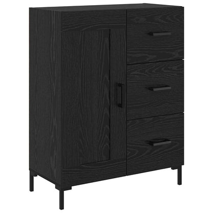 Highboard 2 pcs Schwarz Eichen-Optik Holzwerkstoff