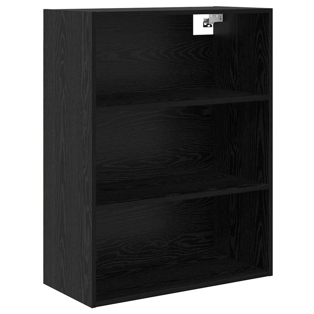 Highboard Schwarz Eichen-Optik 69,5 x 34 x 180 cm Holzwerkstoff