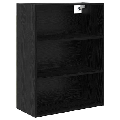 Highboard Schwarz Eichen-Optik 69,5 x 34 x 180 cm Holzwerkstoff