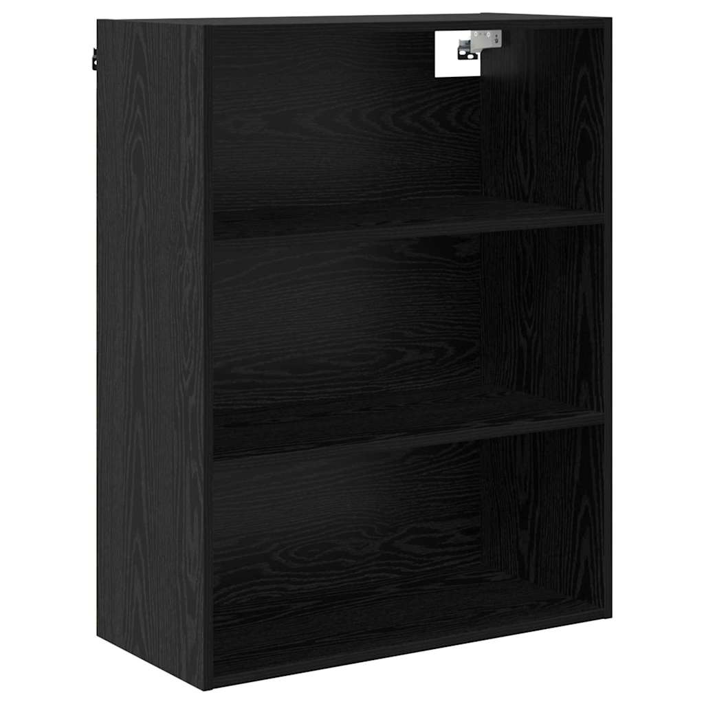 Highboard Schwarz Eichen-Optik 69,5 x 34 x 180 cm Holzwerkstoff