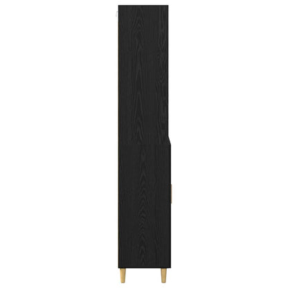 Highboard Schwarz Eichen-Optik 69,5 x 34 x 180 cm Holzwerkstoff