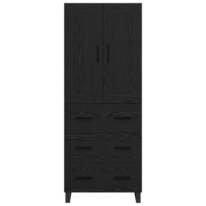 Highboard Schwarz Eichen-Optik 69,5 x 34 x 180 cm Holzwerkstoff