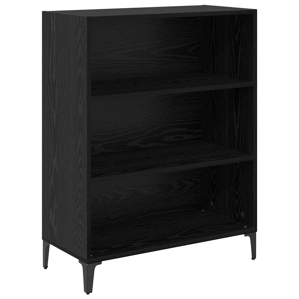 Highboard Schwarz Eichen-Optik 69,5 x 34 x 180 cm Holzwerkstoff