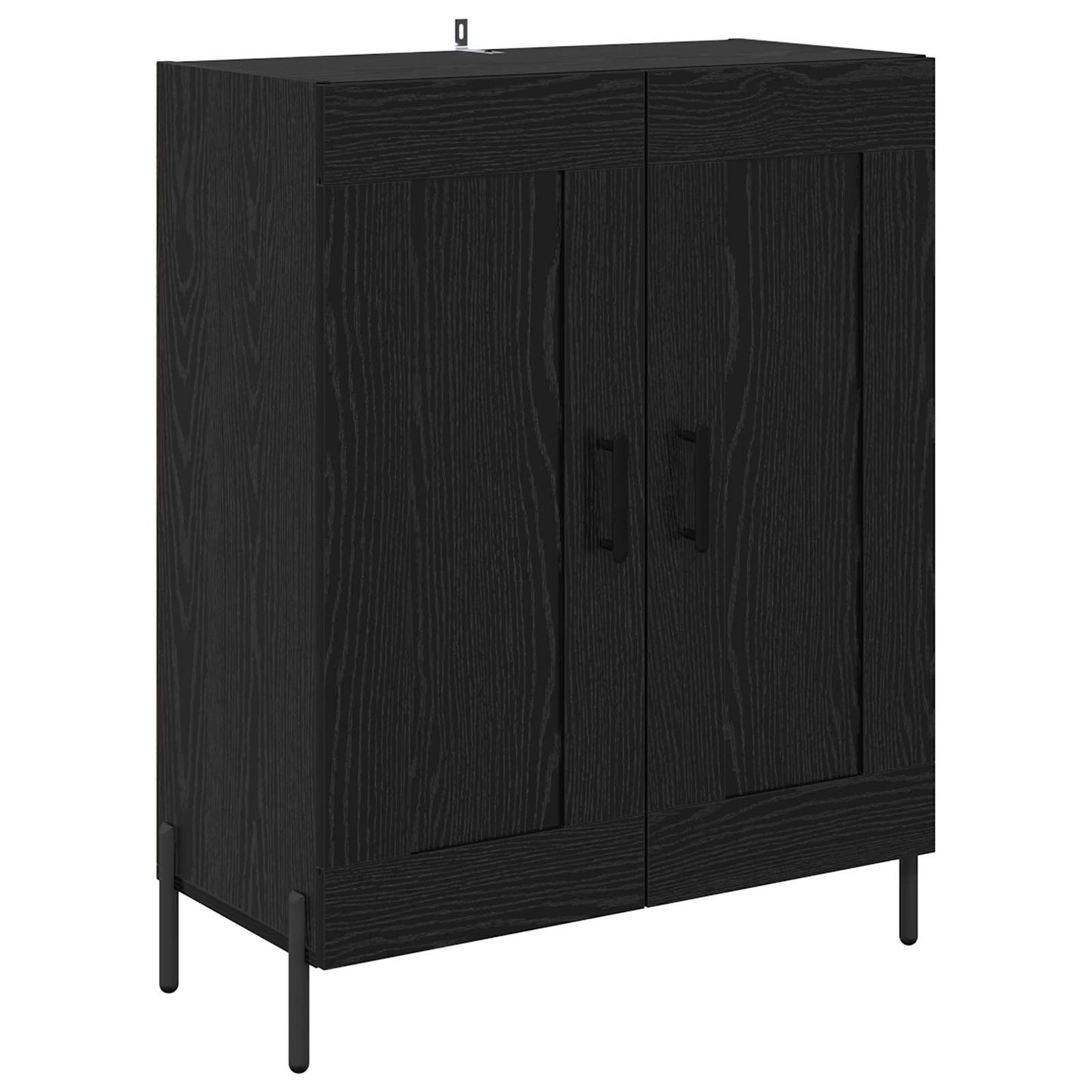 Highboard Schwarz Eichen-Optik 69,5 x 34 x 180 cm Holzwerkstoff