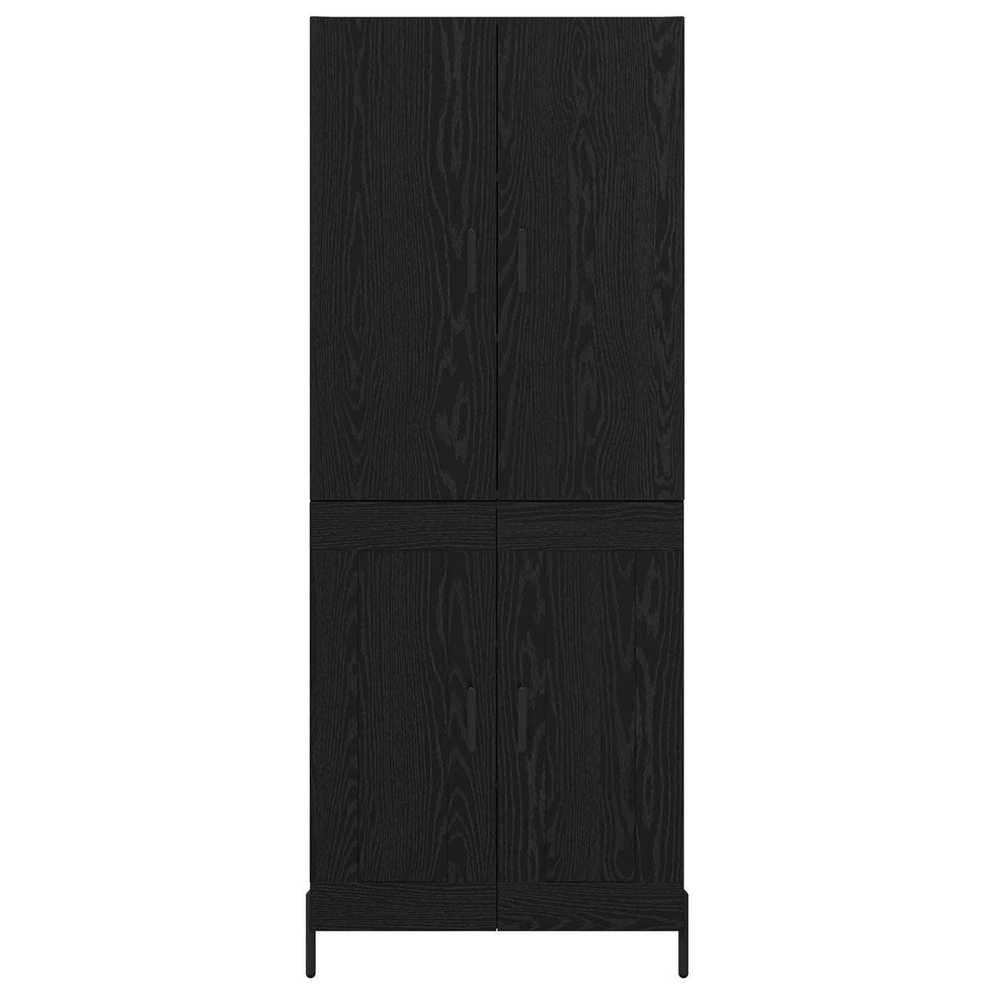 Highboard Schwarz Eichen-Optik 69,5 x 34 x 180 cm Holzwerkstoff