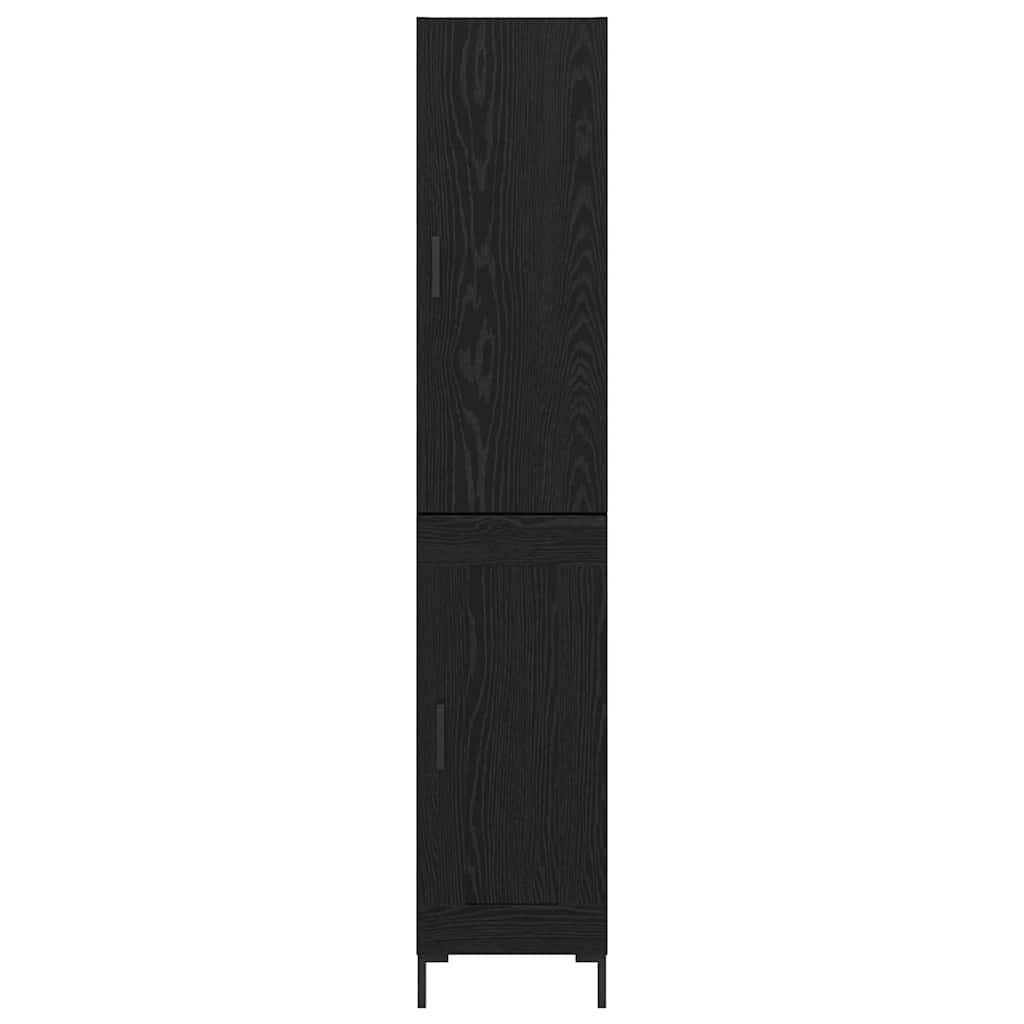 Highboard Schwarz Eichen-Optik 69,5 x 34 x 180 cm Holzwerkstoff