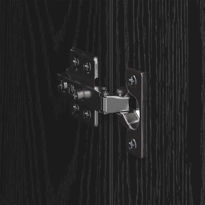 Highboard Schwarz Eichen-Optik 69,5 x 34 x 180 cm Holzwerkstoff