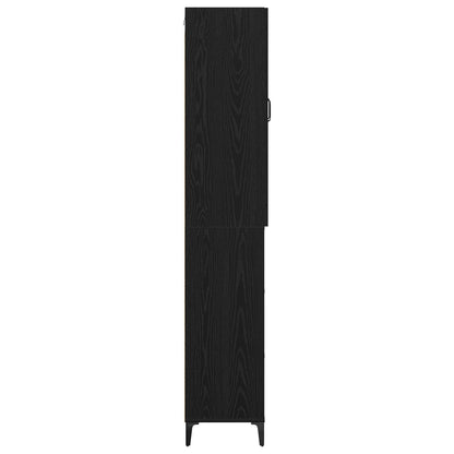 Highboard Schwarz Eichen-Optik 69,5 x 34 x 180 cm Holzwerkstoff