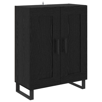 Highboard Schwarz Eichen-Optik 69,5 x 34 x 180 cm Holzwerkstoff