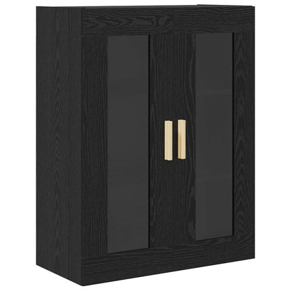 Highboard Schwarz Eichen-Optik 69,5 x 34 x 180 cm
