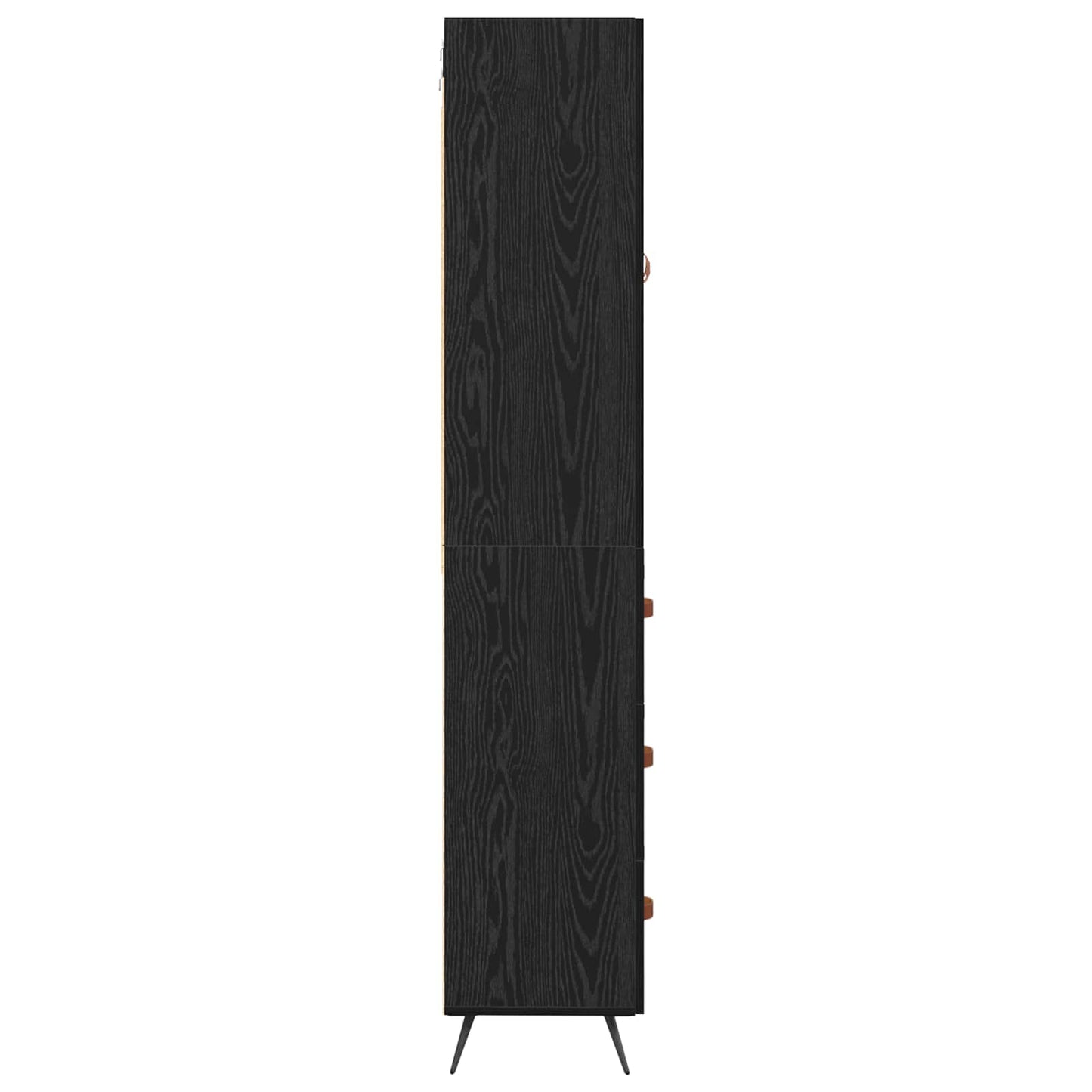Highboard Schwarz Eichen-Optik 69,5 x 34 x 180 cm Holzwerkstoff