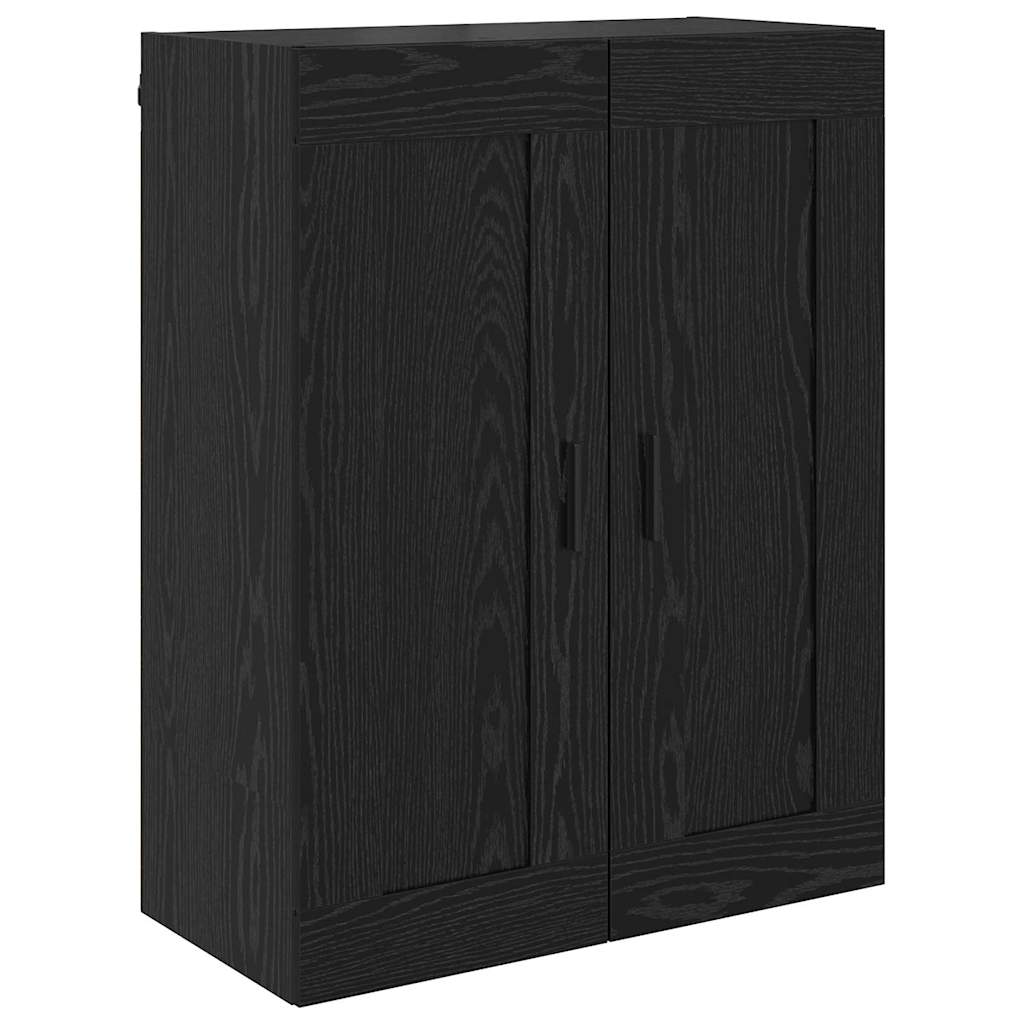 Highboard 2 pcs Schwarz Eichen-Optik Engineered Wood und Glas