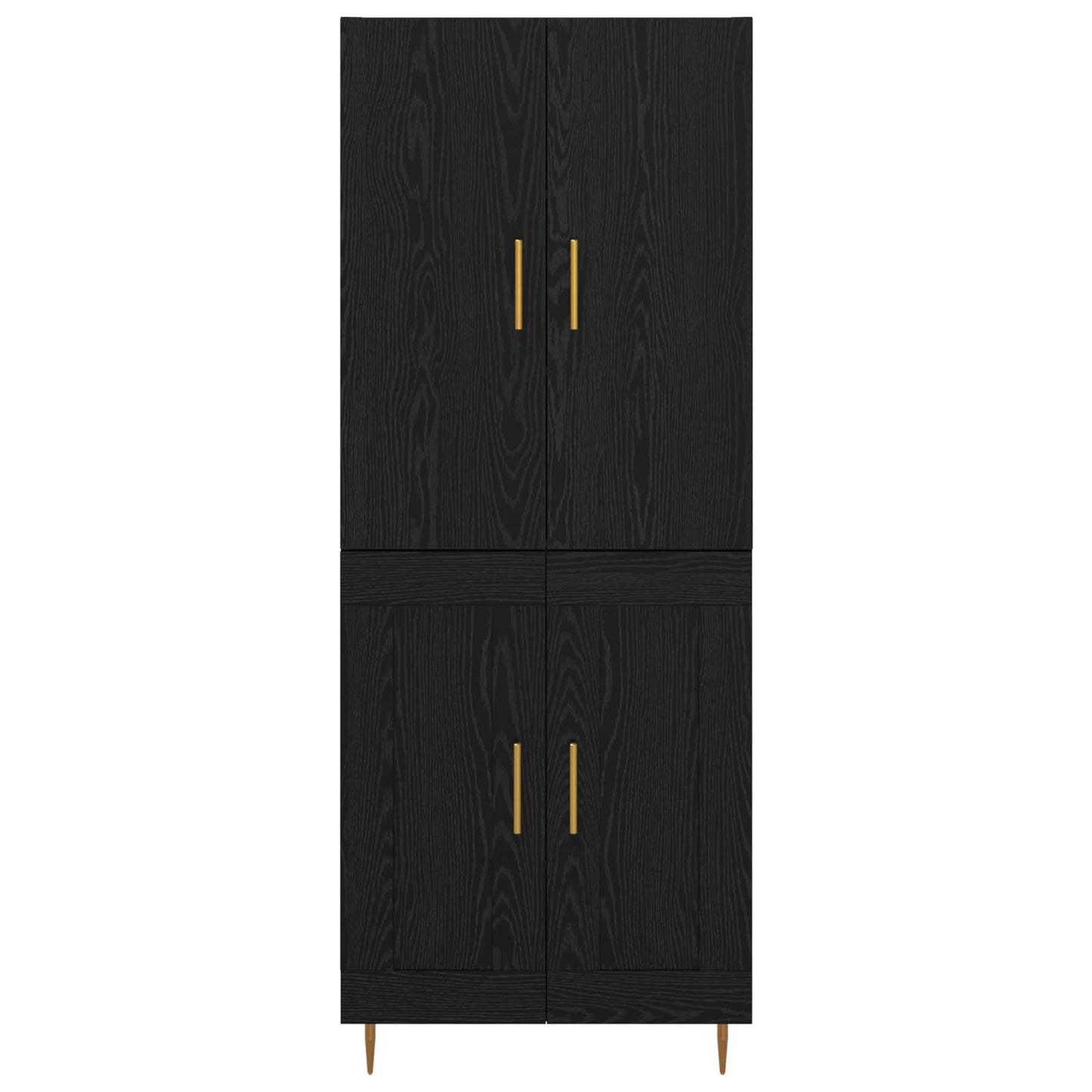 Highboard Schwarz Eichen-Optik 69,5 x 34 x 180 cm Holzwerkstoff