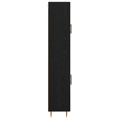 Highboard Schwarz Eichen-Optik 69,5 x 34 x 180 cm Holzwerkstoff