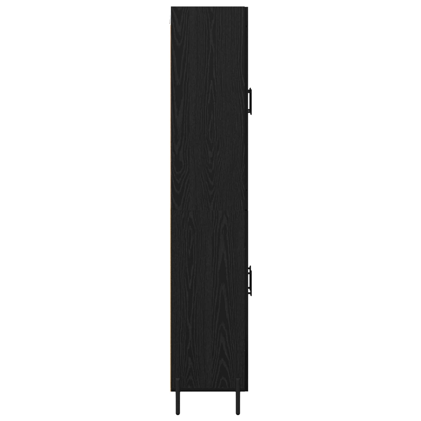 Highboard Schwarz Eichen-Optik 69,5 x 34 x 180 cm Holzwerkstoff
