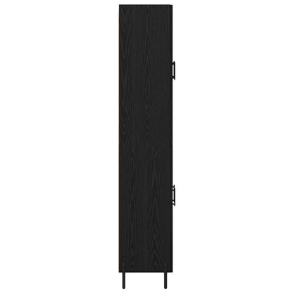 Highboard Schwarz Eichen-Optik 69,5 x 34 x 180 cm Holzwerkstoff