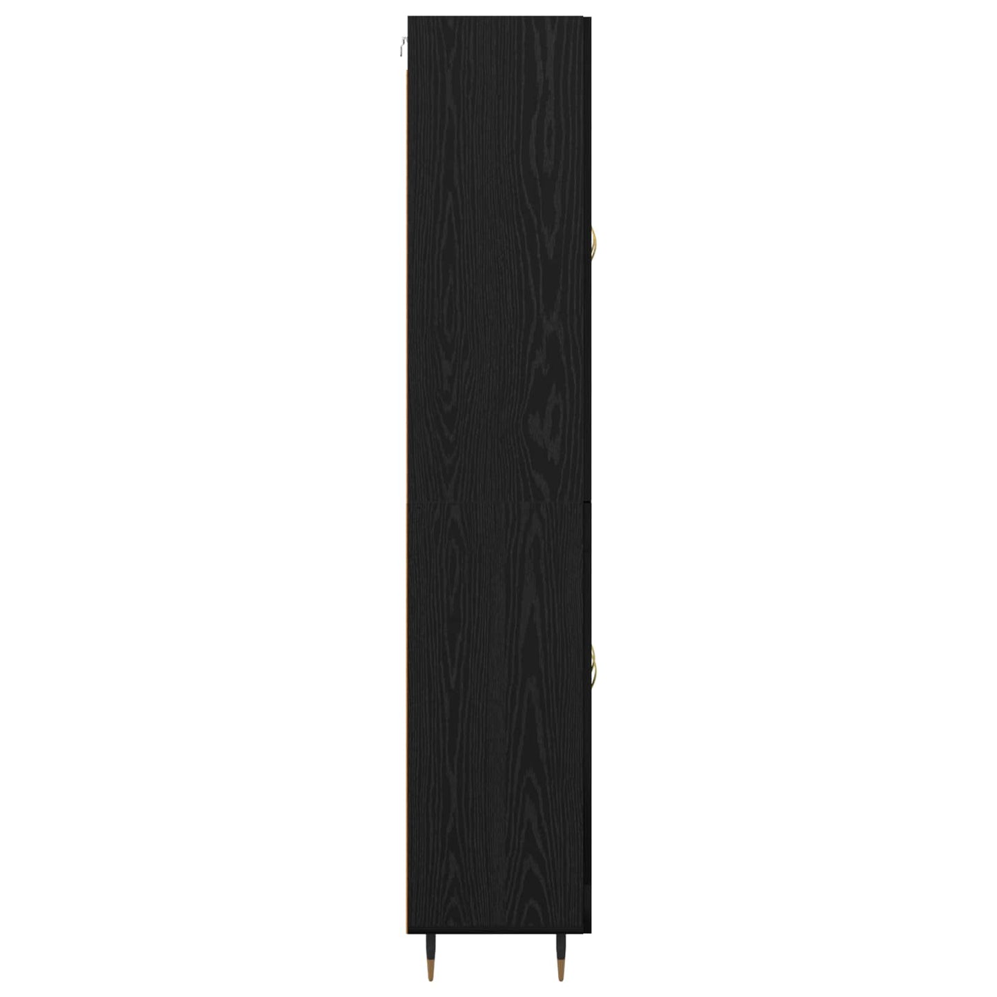 Highboard Schwarz Eichen-Optik 69,5 x 34 x 180 cm Holzwerkstoff