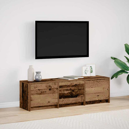 TV Schrank mit LEDs Altholz 140 x 34 x 40 cm Holzwerkstoff