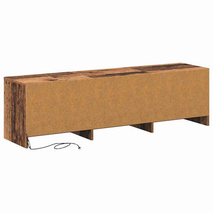 TV Schrank mit LEDs Altholz 140 x 34 x 40 cm Holzwerkstoff