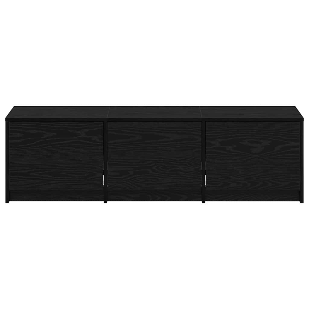 TV Schrank mit LEDs Schwarz Eichen-Optik 140 x 34 x 40 cm