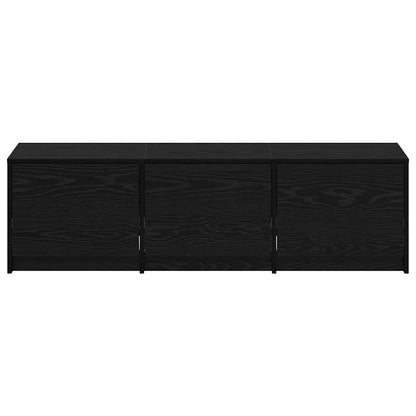 TV Schrank mit LEDs Schwarz Eichen-Optik 140 x 34 x 40 cm