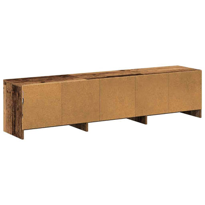 TV Schrank mit LEDs Altholz 162 x 34 x 40 cm Holzwerkstoff
